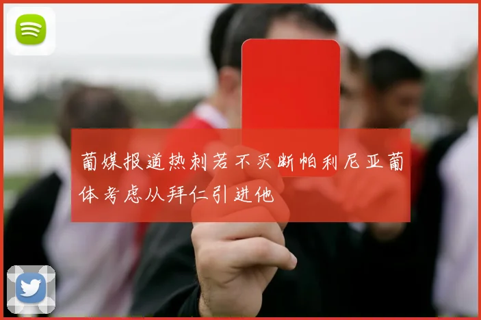 葡媒报道热刺若不买断帕利尼亚葡体考虑从拜仁引进他